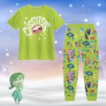 Disney Inside Out Disgust Pajamas: Festive Emotion Friends PJs – Perfect Gift for Her!