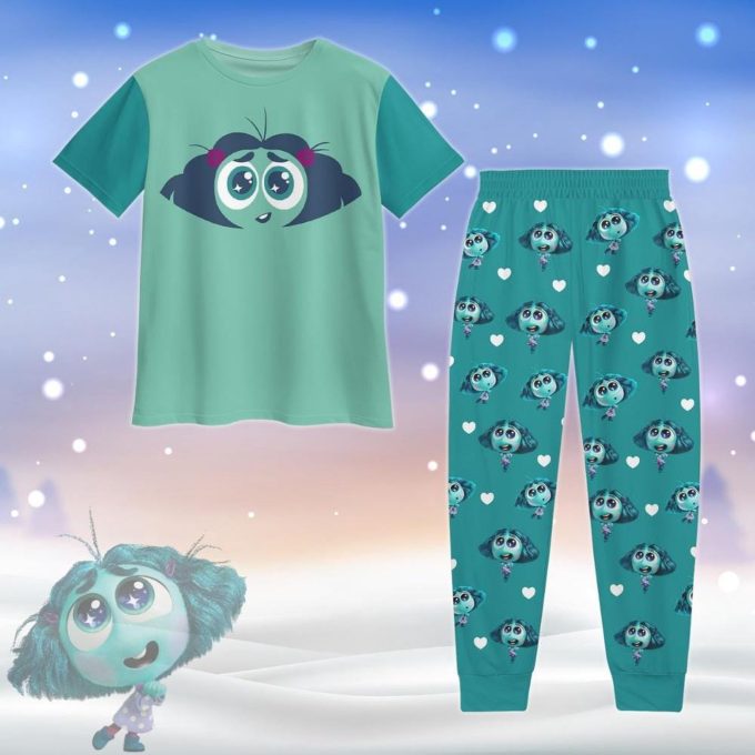 Emotion Friends Pjs: Inside Out Envy Christmas Pajamas Disney Holiday Gift For Her