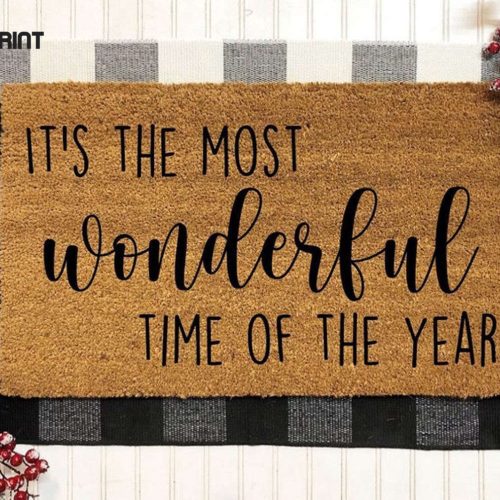 It s The Most Wonderful Time of the Year Doormat - Festive Christmas Doormats