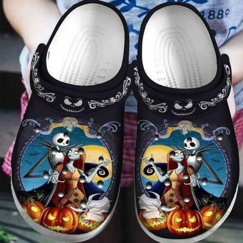 Nightmare Before Christmas Couples Crocs – Jack Skeleton Wife in Love Clog Perfect Birthday Gift for Men and Women