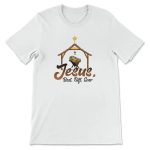 Jesus Best Gift Ever: Baby Jesus in a Manger Christmas T-Shirt – Spread the Joy!