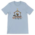 Jesus Best Gift Ever: Baby Jesus in a Manger Christmas T-Shirt – Spread the Joy!