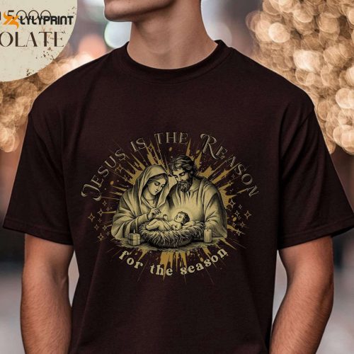 Jesus Nativity Scene Unisex Shirt – Catholic Winter Apparel for Festive Faith Clothing