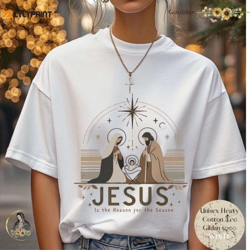 Religious Christmas Shirt: Jesus Nativity Scene Unisex Apparel Catholic Winter Outfit