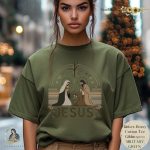 Religious Christmas Shirt: Jesus Nativity Scene Unisex Apparel Catholic Winter Outfit