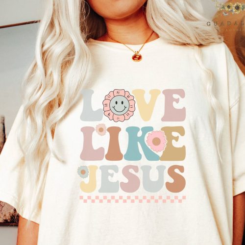 Retro Jesus T-Shirt: Unique Faith Gift for Church Clothing – Inspiring Bible Verse Shirt
