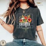 Faith-Inspired Jesus T-Shirt: Wild Flowers Clip Art & Devotional Gifts – Church Clothing & Bible Verse Shirt