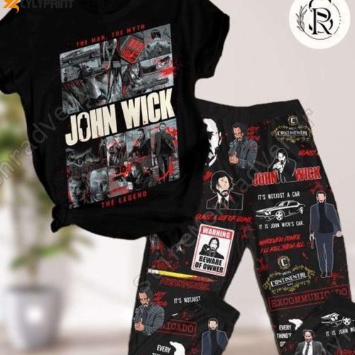 John Wick Pajamas Set: Movie-Inspired Short Sleeve Pajamas for Men & Women