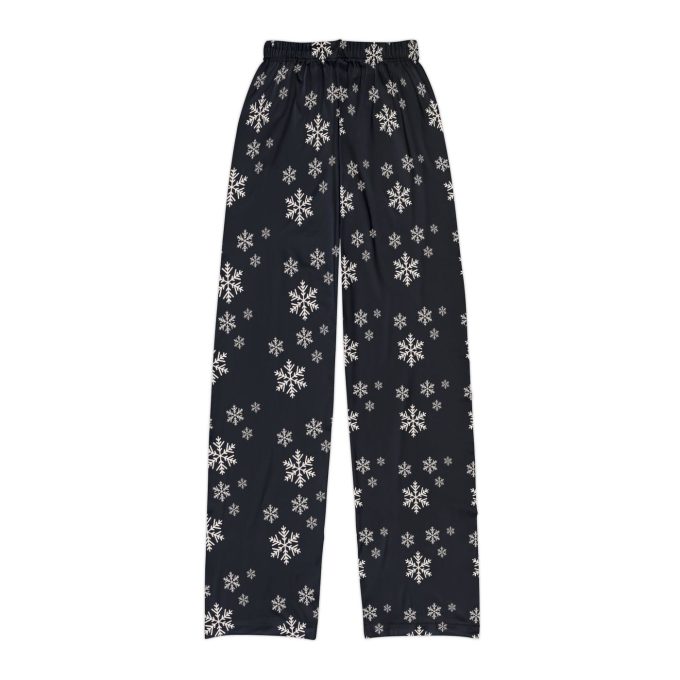 Snowy Winter Comfort: Kids Christmas Cozy Black Pajama Pants For Ultimate Holiday Relaxation 2