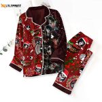 Kiss Band Button Down Pajamas Set – Perfect Gift for Women – Christmas Gift