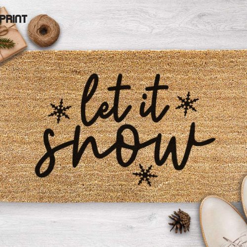 Let It Snow Doormat - Festive Christmas Door Mat & Housewarming Gift