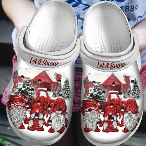 Stay Festive with Let It Snow Gnomies Crocband Clog Shoes – Perfect ChristmasCrocs for Men & Women!