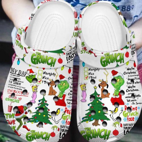 Cozy Grinch Christmas Clogs for Kids & Adults – Lightweight & Soft