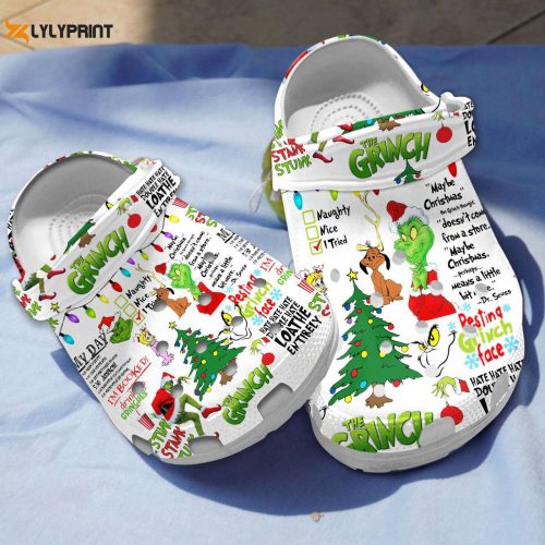 Cozy Grinch Christmas Clogs for Kids & Adults – Lightweight & Soft