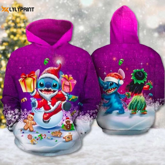 Lilo And Stitch Christmas Hoodie: Festive Stitch Santa Sweatshirt &Amp;Amp; Holiday Sweater With Magic Kingdom Print