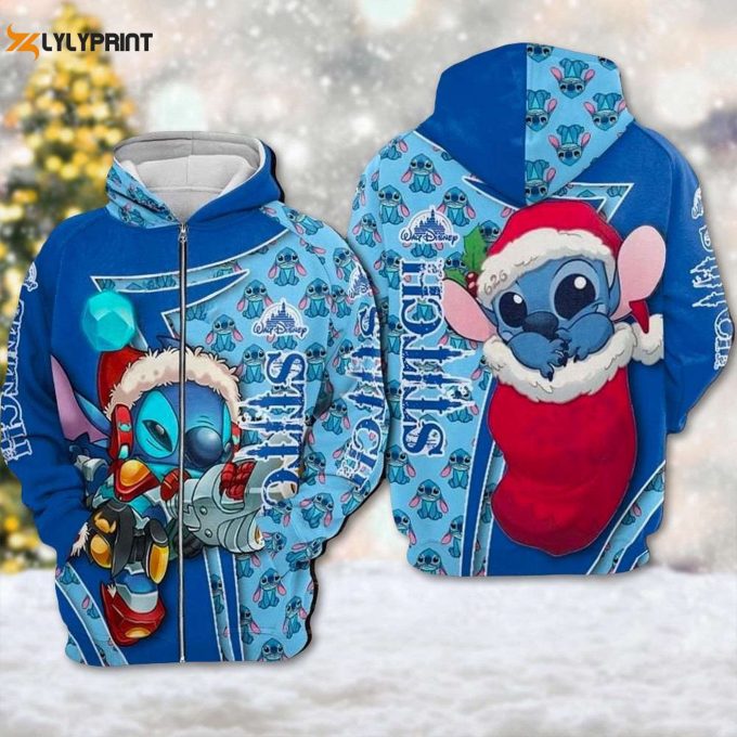 Stitch Merry Christmas Hoodie: 3D Sweater &Amp;Amp; Sweatshirt Magic Kingdom Shirt