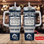 Vintage Los Angeles Rams NFL King of Football Custom Name 40oz Stanley Tumbler – Perfect Gift for Fans