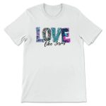 Spread Love Like Jesus with our Floral Christian T-Shirt – Faith-inspired apparel for believers