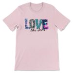 Spread Love Like Jesus with our Floral Christian T-Shirt – Faith-inspired apparel for believers