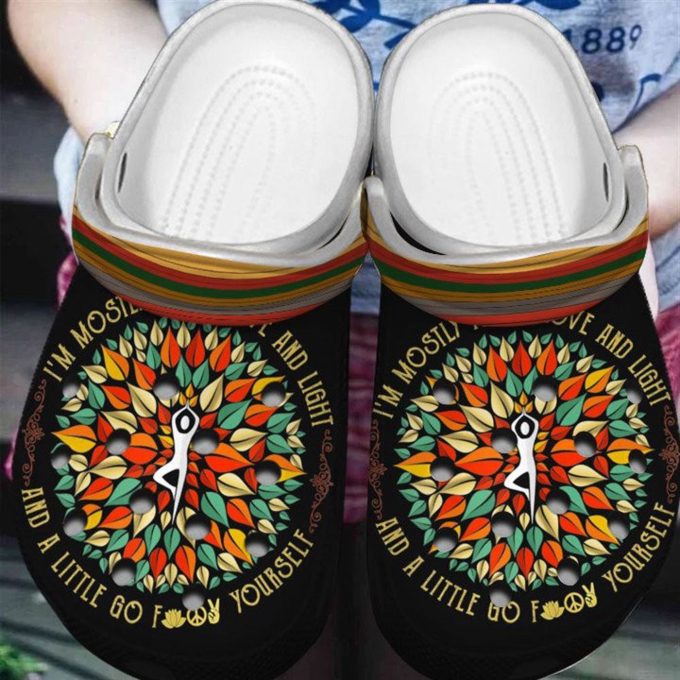 Love Yoga Pattern Clogs: Perfect Crocs-Shoes Gift For Christmas &Amp; Thanksgiving