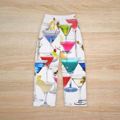 Martini Pajamas: Trendy Cocktail Pants for Her Plus Size Holiday Drinking PJs – Funny Christmas Gift