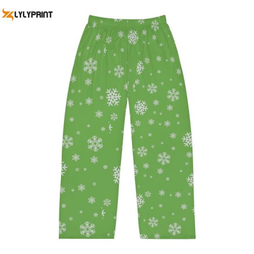 Cozy Green Pajama Bottoms for Men – Embrace Snowy Winter Comfort this Christmas