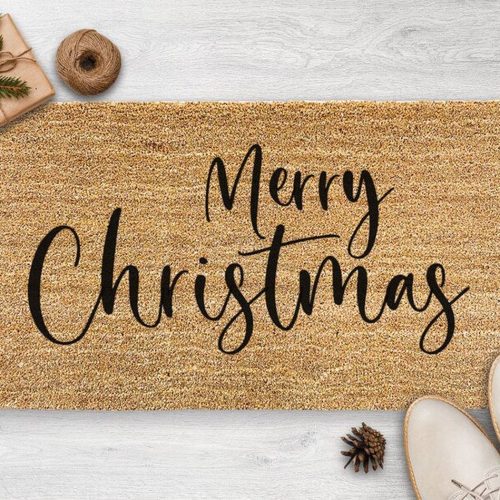 Merry Christmas Doormat: Festive Holiday Season Décor & Housewarming Gift