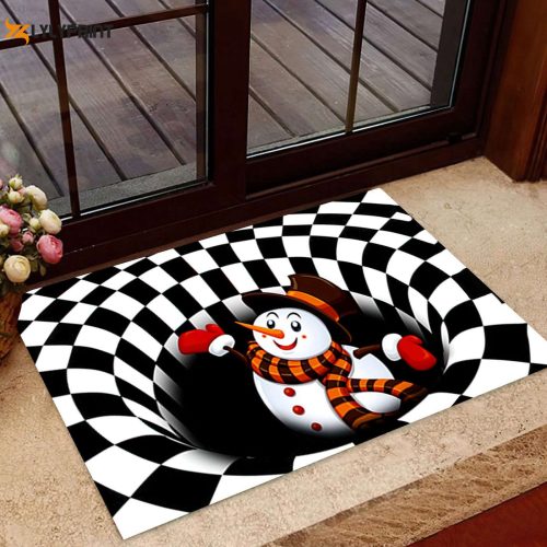 Merry Christmas Doormat: Festive Indoor Outdoor Decor Rug for Home – Welcome Door Mat Rug_2876