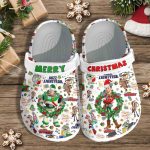 Merry Christmas Toy Story White Clogs: Fun Cartoon Footwear for Kids & Adults