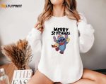 Merry Stitchmas: Christmas Shirt for Adults Kids & Newborns – Lilo And Stitch Sweatshirt in Pink