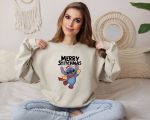 Merry Stitchmas: Christmas Shirt for Adults Kids & Newborns – Lilo And Stitch Sweatshirt in Pink