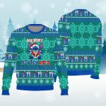 Merry Stitchmas Ugly Christmas Sweater – Funny Blue Alien Dog Xmas Sweatshirt Perfect Gift for Men Women & Kids – Blue Monster Shirt