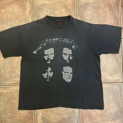 Metallica Vintage 1991 Tour Tshirt Single Stitch Made in USA Black Metal Band Tee 6304