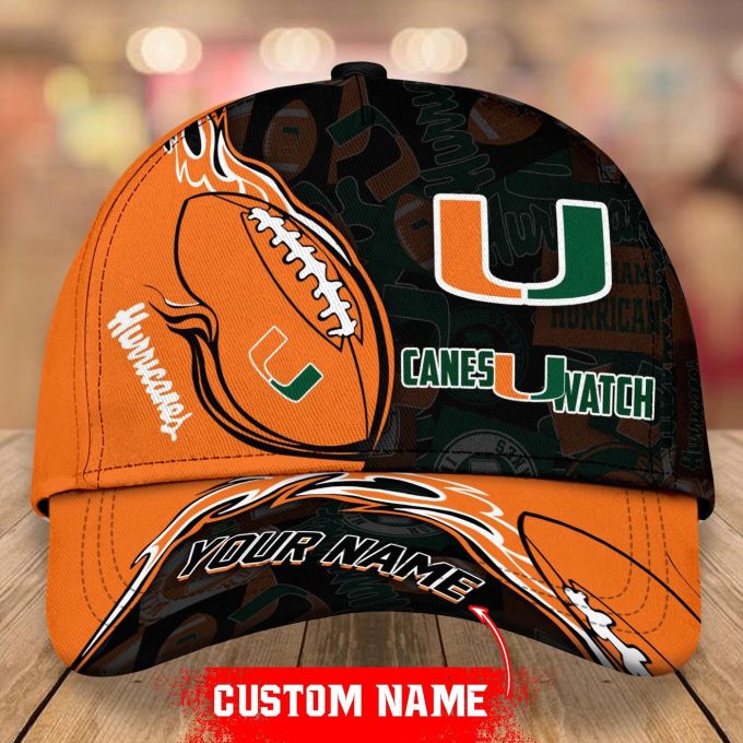 Miami Hurricanes Ncaa Personalized Classic Cap For Fan