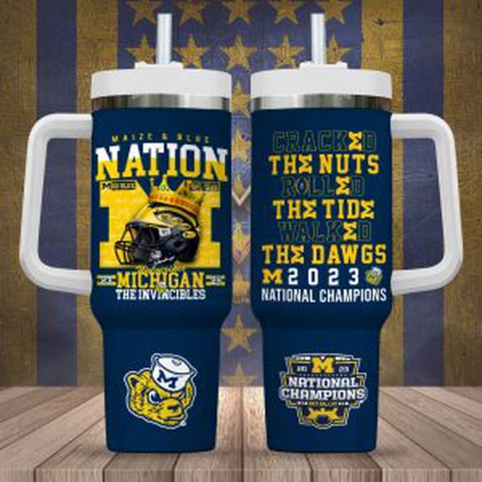 Michigan Wolverines Football 40Oz Stanley Tumbler Gift: Show Your Team Pride!