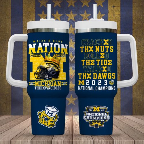 Michigan Wolverines Football 40oz Stanley Tumbler Gift: Perfect for Diehard Fans!