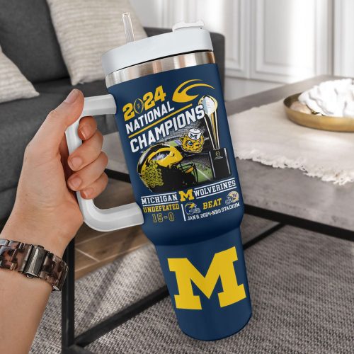 Michigan Wolverines Football 40oz Stanley Tumbler Gift: Show Your Team Pride!