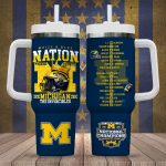 Michigan Wolverines Football 40oz Stanley Tumbler – Perfect Gift for Sports Fans!