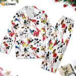 Mickey Mouse Fantasy Pajamas & T-Shirt Set: Animated Mouse Women s PJ Cartoon Magic Kingdom Trip Gift