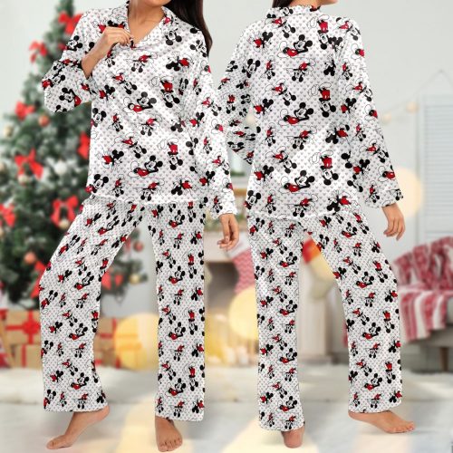 Disney Mickey Mouse Pajamas Set – Cartoon Women s Long PJs & Magic Kingdom T-Shirt for Family Vacation Gifts