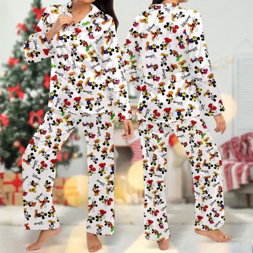 Disney Mickey Mouse Pajamas Set: Minnie Mouse Cartoon Women s Shirt Magic Kingdom Shirt – Perfect Movie Family Vacation Gift