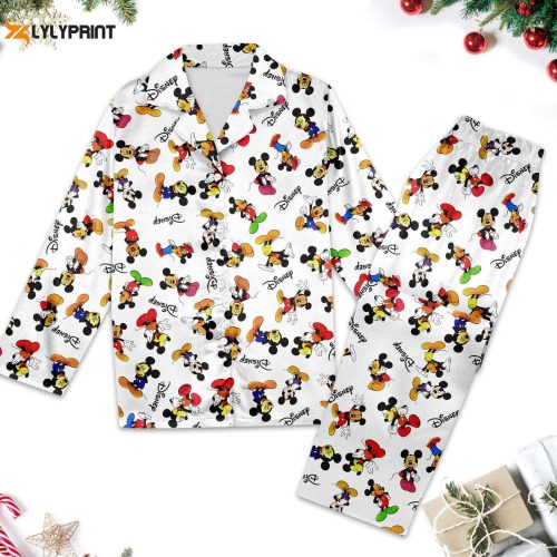 Disney Mickey Mouse Pajamas Set: Minnie Mouse Cartoon Women s Shirt Magic Kingdom Shirt – Perfect Movie Family Vacation Gift