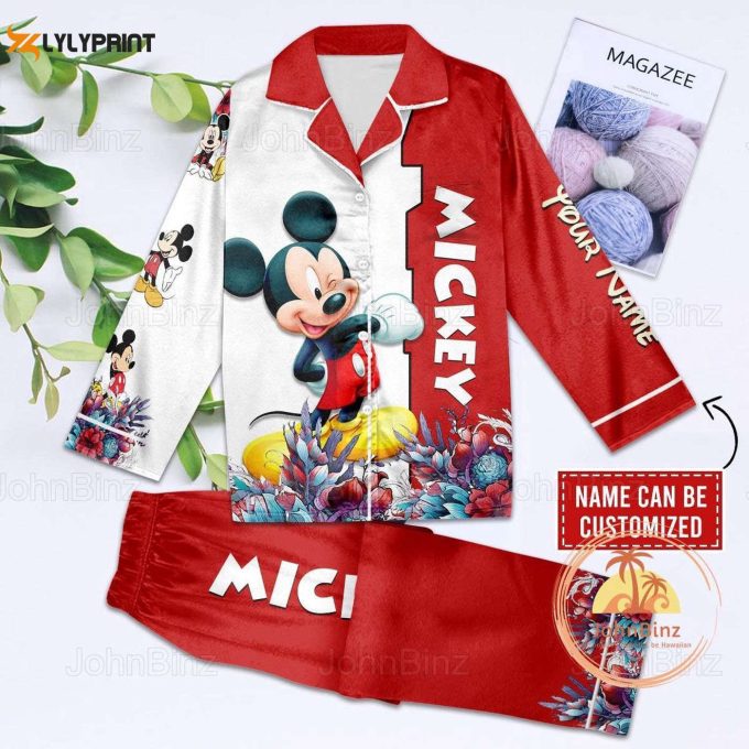 Magical Mickey Mouse Pajamas Set: Customizable Comfy Holiday Pants For Disney Fans