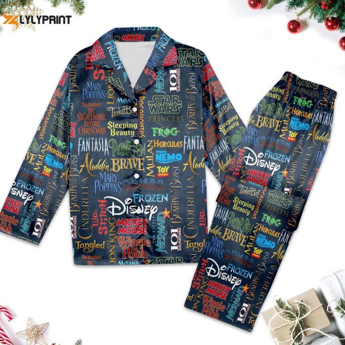 Disney Pajamas Set: Mickey Mouse Toy Story Shirt Princess Women Cartoon Gift For Women Magic Kingdom T-Shirt