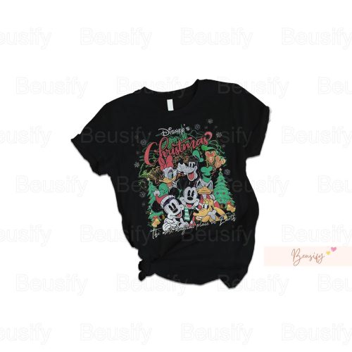 Disney Mickey Pajamas Set: Christmas Shirt Holiday Pants – Women s PJ Set