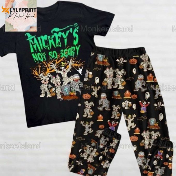 Spooky Season Pajama Set: Mickey Minnie Goofy Ghost Pajamas – Perfect Halloween Trick Or Treat Gift