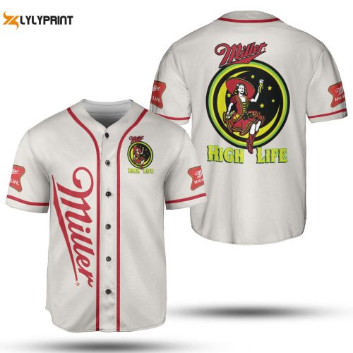 Exclusive Miller High Life Baseball Jersey – Official MLB Collection – Gift for Men Women