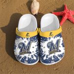 Milwaukee Brewers MLB Paint Flakes Crocs – Comfy Clog Shoes for Ultimate Footwear Style