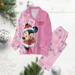 Minnie Christmas Pajama Set: Disney Xmas PJ Pants for Girls – Minnie Mouse Mickey Santa Hat Holiday PJs