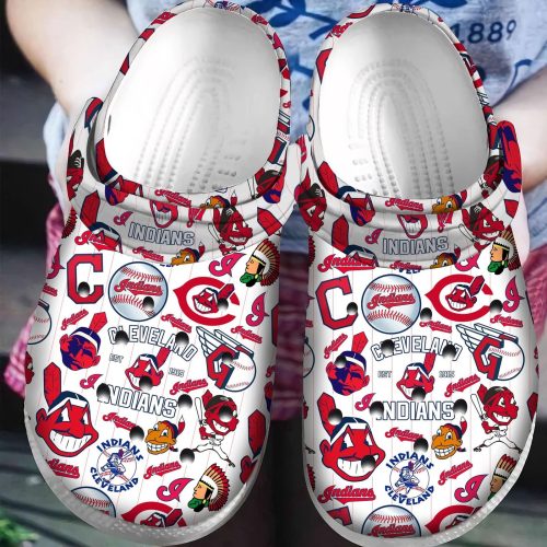 Cleveland Indians Crocs: Stylish Clog Shoes for Men Women & Kids – MLB Official Merch
